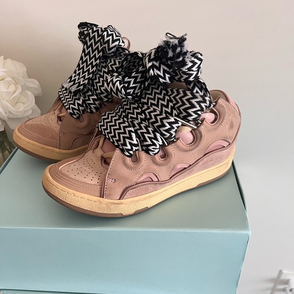 Lanvin leather curb sneakers - Picture 2 of 5